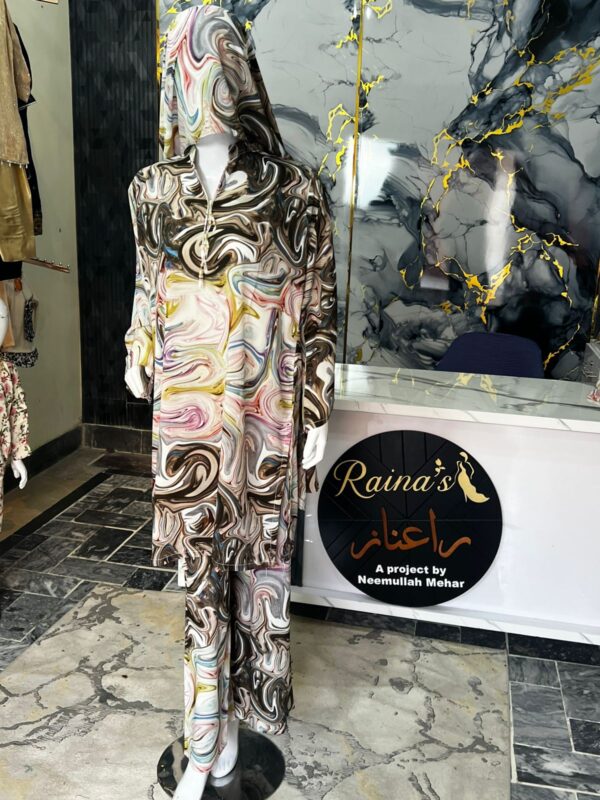 3 Piece Suit (stitched) Fabric/ Jharjhat