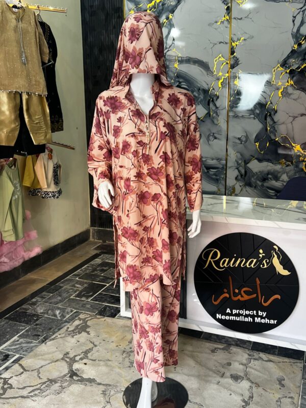 3 Piece Suit (stitched) Fabric/ Jharjhat